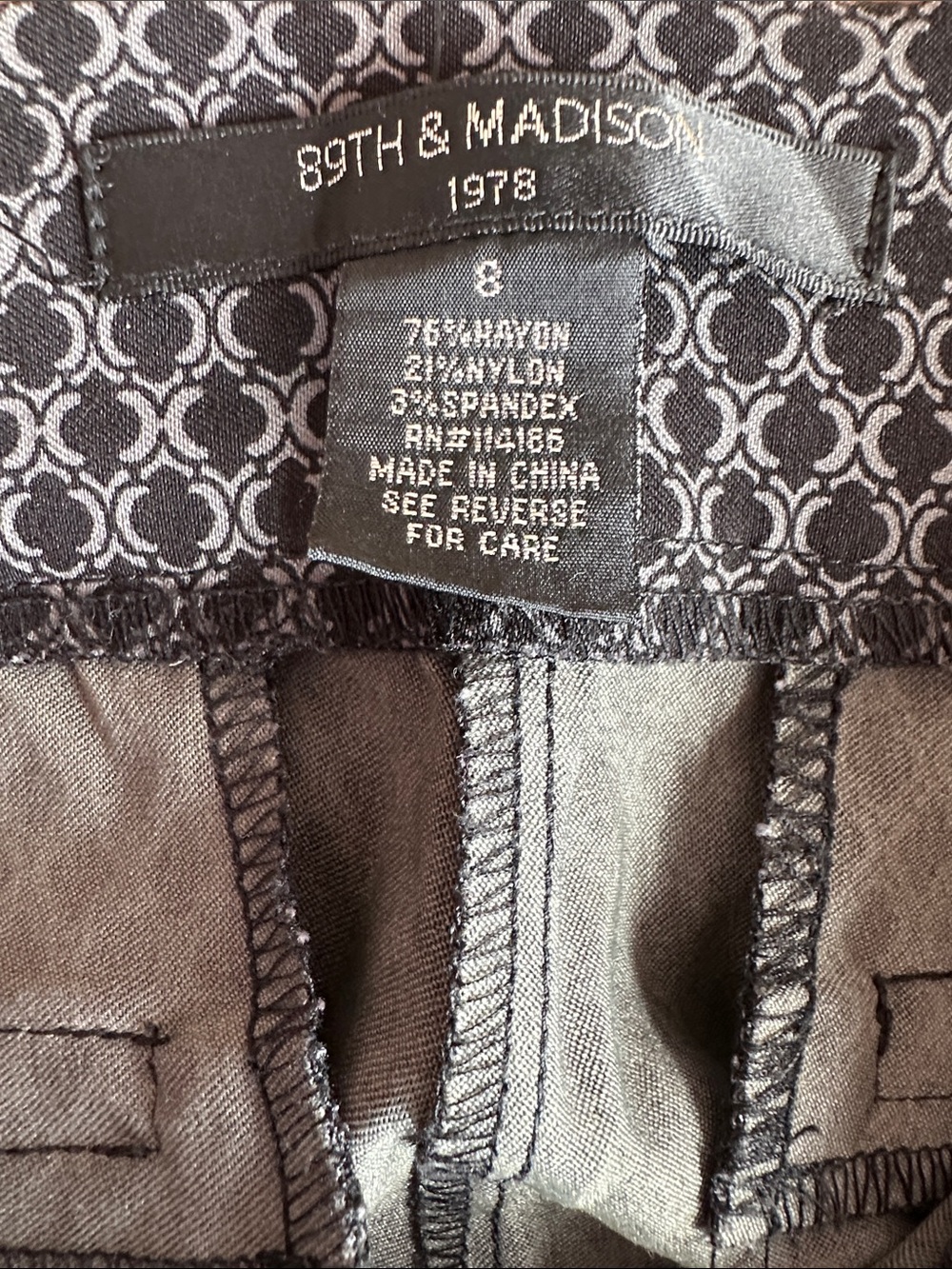 89th & Madison Black Trousers